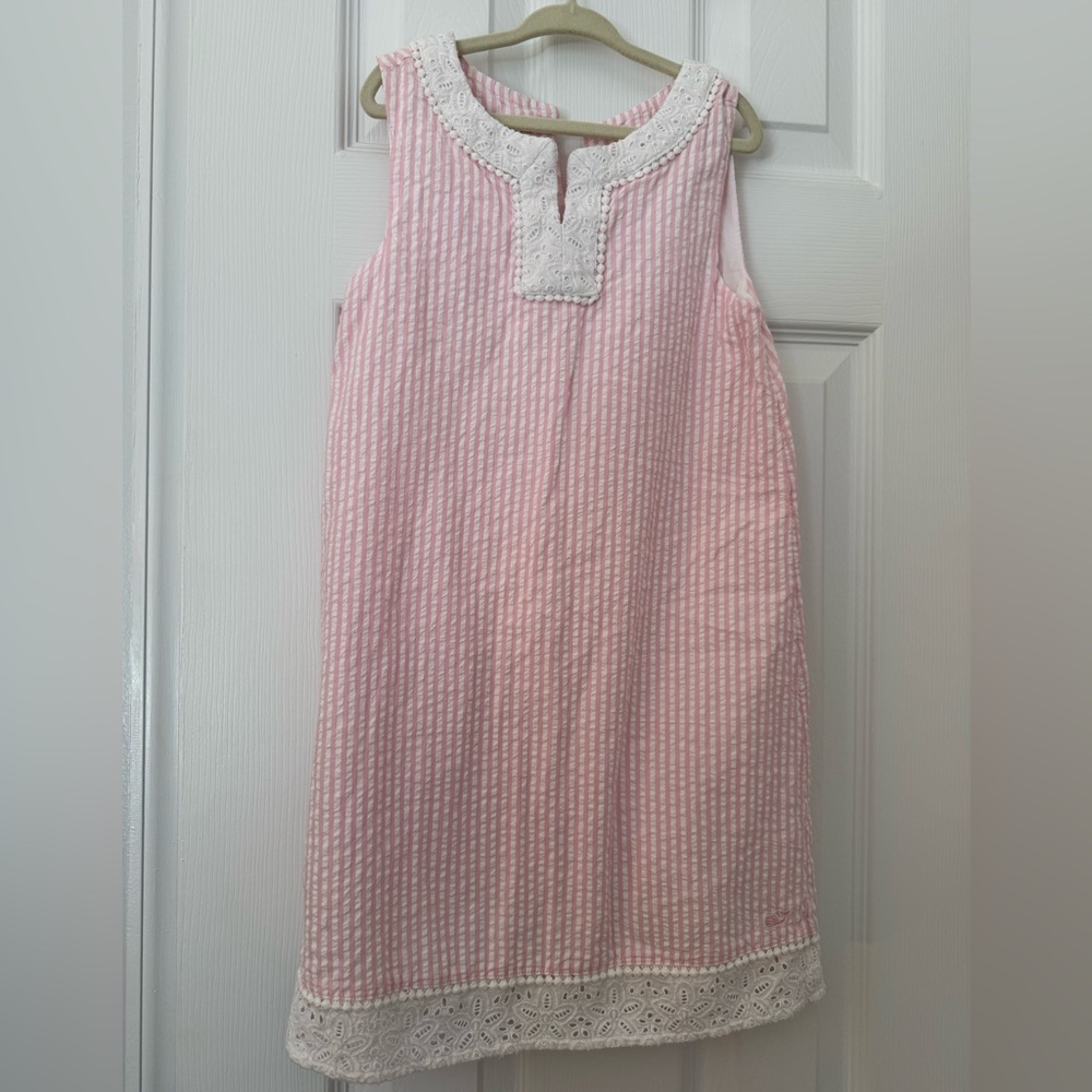 Vineyard Vines Pink Striped Kids Nightgown